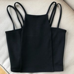 NWOT Black Bralette Crop Top